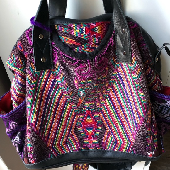 Nena & Co. Black Leather Convertible Day Bag - Picture 3 of 5